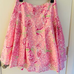 Lilly Pulitzer floral Pink Skirt 10